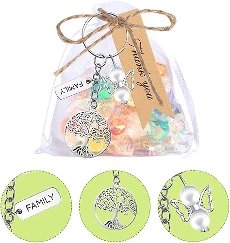 KAHDGSS Lot de 12 pendentifs en forme d'arbres de vie - Porte-clés pour fête de famille - Texture en alliage - Pour la fabrication de bijoux - Nail Gallerys