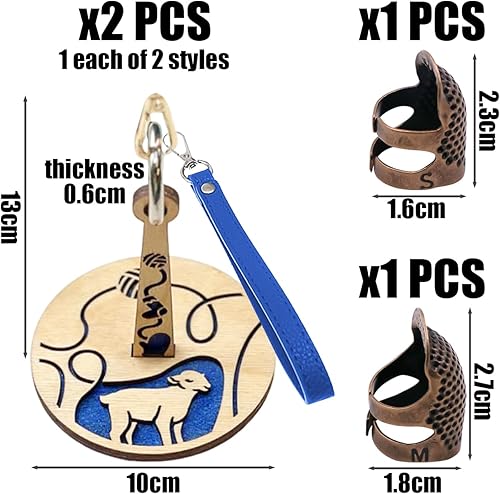 ZBHDEYG Lot de 2 porte-fils, 2 doigtiers pour dé à coudre, porte-fil, distributeur de corde tressée, dragonne pour éviter les enchevêtrements de fil, accessoires de couture - Nail Gallerys