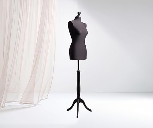 LUSORIA - Mannequin de couture - Buste de couture féminin - Noir/noir - Taille M 38/40 - Nail Gallerys