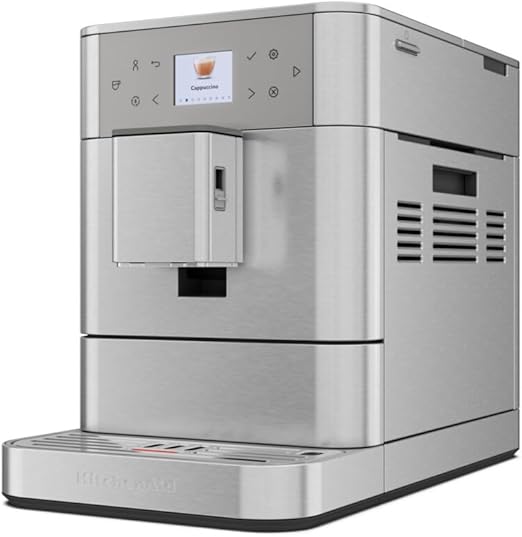 KitchenAid Machine a Café Grain - KF6 - Machine Expresso et Cappuccino avec Broyeur - Machine Expresso et Cappuccino - Avec Technologie Thermocoil - Truffe Noire - Nail Gallerys