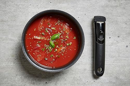 Sitram 713775 Lot de 3 Casseroles Coloris Noir Ø 16-18-20 cm Revêtement intérieur anti-adhésif sans PFOA + manche amovible - Tous feux dont induction - Nail Gallerys