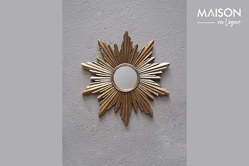 Miroir Soleil Segrois en résine dorée | Un Miroir Solaire au Design envoûtant - Nail Gallerys
