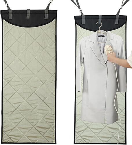 Cuiseurs à Vapeur verticaux, Tapis de Repassage 45,3 x 18,9 Pouces au-Dessus de la Porte, Tapis de Repassage résistant à la Chaleur, Pliable, antidérapant, isolé, Tapis de Fer Suspendu Vertical - Nail Gallerys