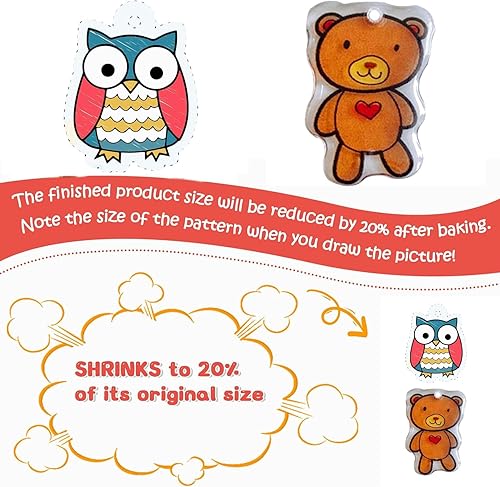 145 Pcs Shrink Kit de Feuille de Plastique Feuilles de Plastique Thermorétractables Vierges Le kit de Feuille de Plastique Thermorétractable pour Artisanat Créatif, 20 x 20 cm - Nail Gallerys