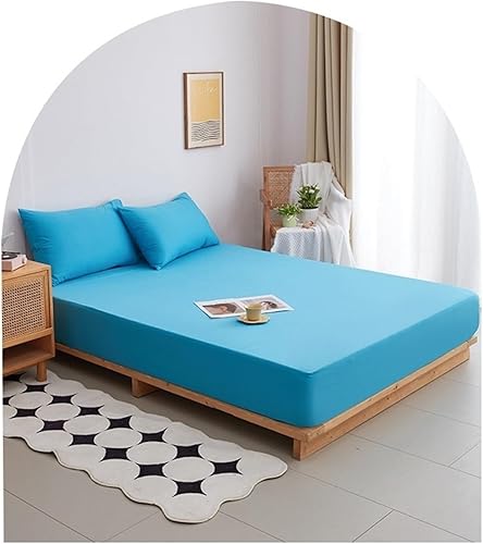 Drap-Housse élastique de Couleur Unie for la Maison, draps Queen Size(F,152 * 203 * 46cm) - Nail Gallerys