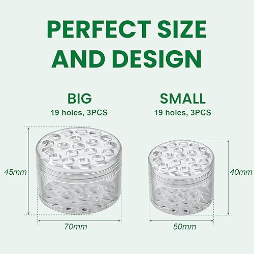 Zernblend 6 Pièces Ikebana Vases Porte-Fleurs, Herisson de Fleurs, Twister de Fleurs (70 mm x 45 mm et 50 mm x 40 mm) - Nail Gallerys