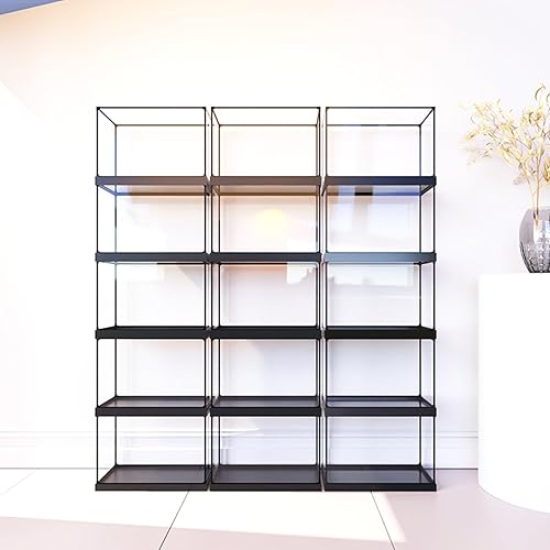 ApuaVireo&Co Vitrine en Bois Acrylique Transparente, Plusieurs Tailles, empilable, Protection, Rangement, Organisateur for Objets de Collection, Bijoux, Figurines((LxWxH) 20x20x50CM) - Nail Gallerys