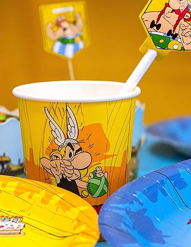 Chaks 12803-AX, Lot de 8 Gobelets en Carton 25cl Astérix ® - Nail Gallerys