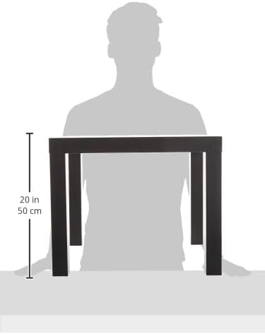 Ikea Lack Table d'appoint 55x55 cm [Effet chêne teinté Blanc], Acrylique, Petit - Nail Gallerys