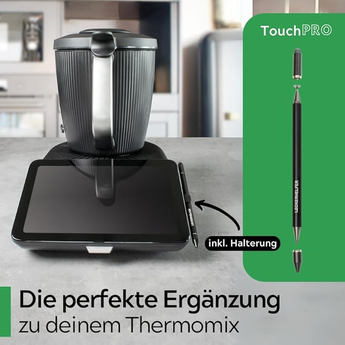 Leckerhelfer® Support pour stylet TouchPRO + Touch en noir – Compatible avec l'organiseur d'écran Thermomix, Touch Pro, utilisation facile de l'écran TM7 pour une utilisation optimale. - Nail Gallerys
