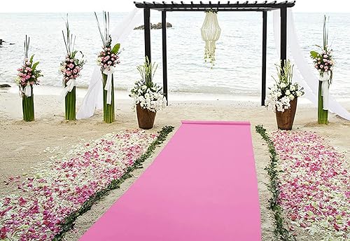 WOROLY Tapis d'allée de cérémonie Rose 10m 30m Tapis de Sol Tapis d'allée Accessoires de fête pour Promenade Anniversaire Événements Douceur de Mariée Tapis d'allée - Nail Gallerys