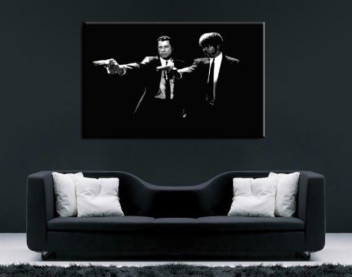 fotoleinwand24 Impression sur toile « Pulp Fiction » 100 x 70 cm - Poster ! Image prête sur châssis - Décoration Pop Art - Salle à manger, Chambre à coucher, Cuisine - Nail Gallerys