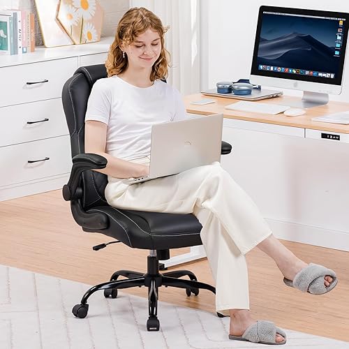 GTPLAYER Chaise Gaming avec Accoudoirs Relevables – Chaise de Jeu Ergonomique à Fonction Bascule – Siège PC Gaming en Mousse Haute Densité Noir - Nail Gallerys