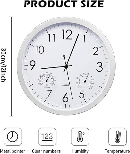 BORDEAG Horloge de jardin résistante aux intempéries - Horloge de jardin d'extérieur de 30,5 cm - Résistante aux intempéries - Nail Gallerys