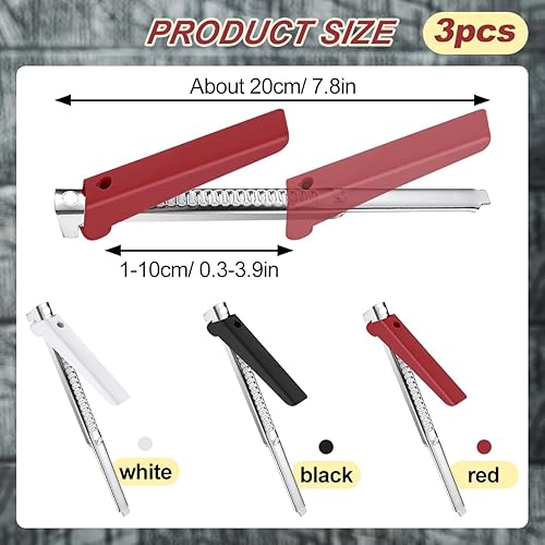 3 Pièces Ouvre Bocal Sans Effort,Ouvre Bocal Avec Poignée Réglable,Ouvre Bocal Manuel Ergonomique Multifonctionnel,Ouvre Bocaux Approprié Arthrite,Personnes âgées,Mains Faibles-Blanc,Rouge,Noir - Nail Gallerys