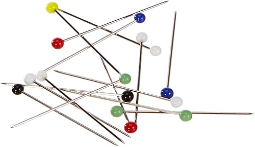 Prym Épingles tête de verre, 0,60 x 30mm, multicolore, 100g, acier, 30 x 0,6mm - Nail Gallerys