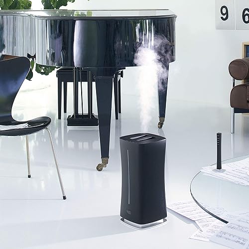 Stadler Form Humidificateur d'air Eva, nébuliseur à ultrasons avec WiFi, pour pièces jusqu'à 80 m2, avec hygrostat, mode auto et nuit, adapté à l'huile parfumée, noir - Nail Gallerys