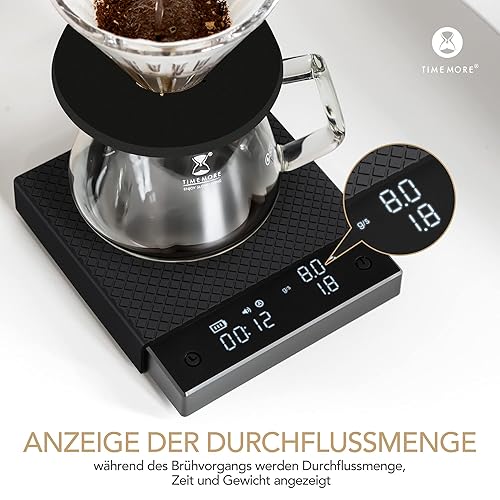 TIMEMORE Black Mirror Basic Pro Balance à café numérique avec mesure du débit, balance barista avec minuterie, balance de cuisine, 0,1 g/2 kg, noire - Nail Gallerys