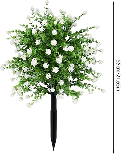 Buis sphériques artificiels avec fleurs, plantes artificielles d'extérieur avec piquet, plantes artificielles pour porte d'entrée, jardin, cour, terrasse et porche (coloré, 1 pièce) - Nail Gallerys