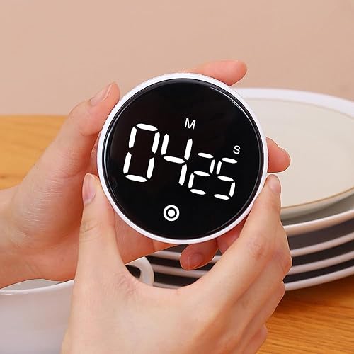 Minuteur numérique de productivité magnétique, fonction de comptage vers le haut/bas, horloge rechargeable avec support et grand écran LED, fonctionnement silencieux, volume réglable, outil de gestion - Nail Gallerys