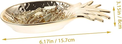 Holibanna 1pièce Plateau De Rangement Céramique Ananas Organisateur Élégant Pour Fruits Et Décor De Table Pour Maison Le Bureau Événements Sociaux - Nail Gallerys