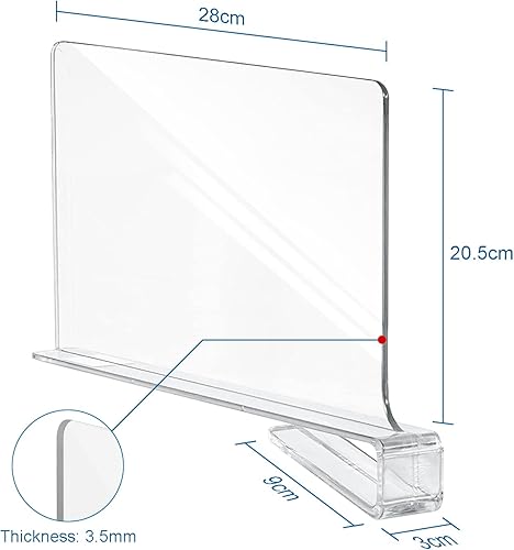 JEEZAO Séparateur d'étagères Armoire,Cloison Acrylique Transparente,sans Perçage,pour Stockage et L'organisation (style2) - Nail Gallerys