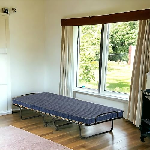 Dmora Lit pliant avec sommier à lattes et matelas, mesure 190x80x30 cm - Nail Gallerys