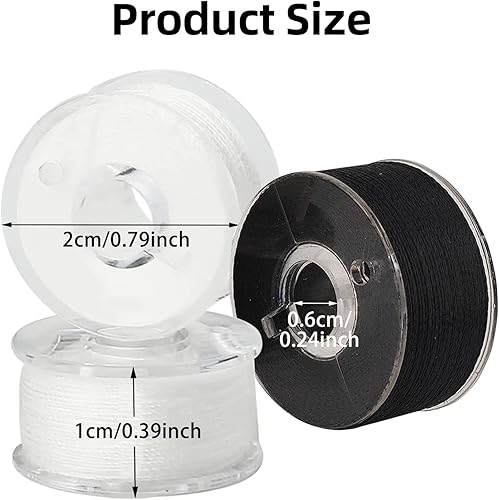 Lot de 25 bobines de fil à coudre noir et blanc - Accessoires de couture - Bobine de fil - Pour machines à coudre - Petit kit de couture avec boîte de rangement claire pour les débutants - Nail Gallerys