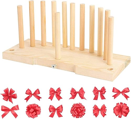 Machine à Nœuds Double Face pour Ruban, Outil de Fabrication de Couronnes en Bois pour Nœuds Papillon Portable Durable pour Créer des Nœuds Cadeaux, des Corsages de Poignet, des (Beige) - Nail Gallerys