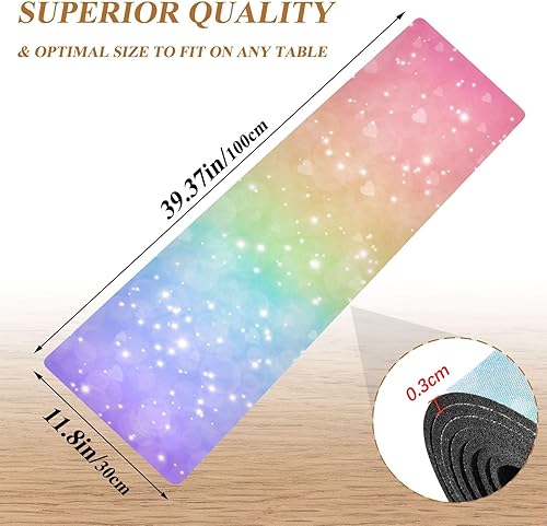 Chemin de table avec dessous de plat résistant à la chaleur pour comptoir - Beige - 30,5 x 101,6 cm - Nail Gallerys