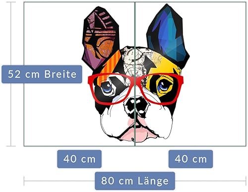 decorwelt | Protection Pour Plaque Induction Plaque de Cuisson 2x30x52 Deco Cuisine Verre trempé Couvercle Plaque de Protection Pour Plan De Travail Cuisson Vitrocéramique - Nail Gallerys