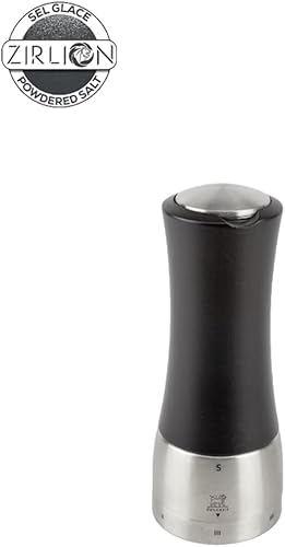 PEUGEOT - Moulin à Sel Madras u'Select 16 cm - 6 Réglages de Moutures Prédéfinies - En Bois Labellisé PEFC - Fabrication Française - Coloris Chocolat - Nail Gallerys