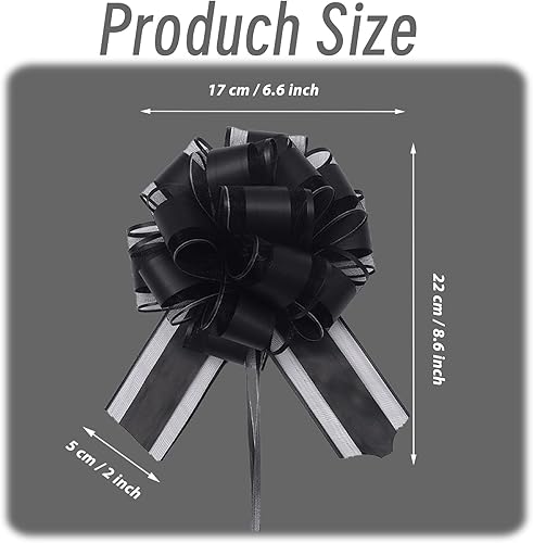 RONGZUBAT Lot de 6 grands nœuds à tirer en organza de 15,2 cm pour emballage cadeau, mariage, Saint-Valentin, cadeau d'anniversaire, décorations - Vert sauge - Nail Gallerys