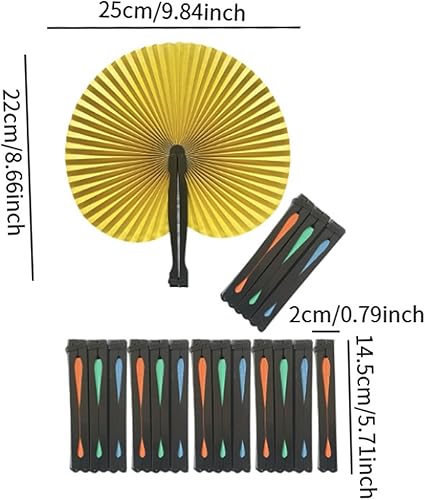 TAIZhiChen Lot de 20 éventails Pliables En Accordéon, Légers, Portables, Pliables, En Forme de Cœur, pour Le Remplissage Des Sacs D'invités, Les Festivals et, Poignée noire - Nail Gallerys