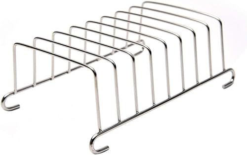 SUNERLORY Support pour toasts et toasts en acier inoxydable à 8 fentes - Pour petit-déjeuner - Support rectangulaire - Accessoire de friteuse d'air (argent) - Nail Gallerys