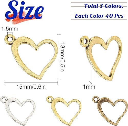 SUNNYCLUE 1 boîte 40 pièces Breloques Aile D'Ange en Vrac Breloque Aile de Coeur Tibétain Antique en Alliage D'Argent Breloque Coeurs Saint Valentin pour la Fabrication de Bijoux Breloques Bricolage A - Nail Gallerys