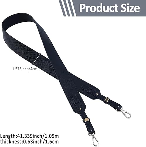 SUPERFINDINGS Bandoulière de Sac à Main en Cuir Blanc Sangles de Sac à Main de Rechange Réglables de 4.13x1.57 Pouce avec Fermoirs en Alliage pour la Fabrication de Sacs DIY - Nail Gallerys