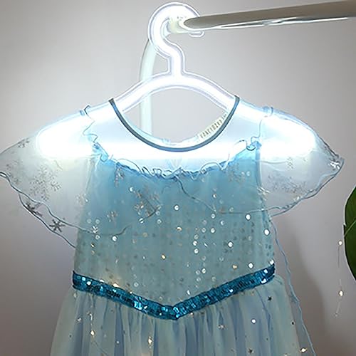 Cintre LED – Porte-vêtements lumineux au néon avec alimentation USB, cintre décoratif pour garde-robe | Support lumineux pour chemises et foulards, décor unique de pièce au néon, support de suspension - Nail Gallerys