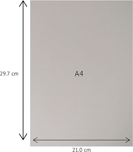 Papier cartonné A4 pour imprimante, gris - 160 g/m² 40 feuilles - Carton de couleur - Pour la confection, l'impression, la photocopie. - Nail Gallerys