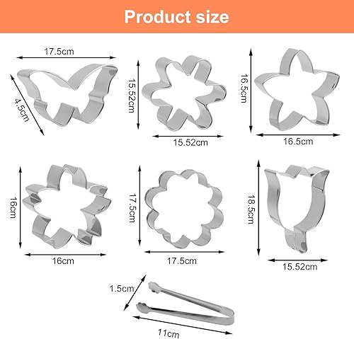 DAWRIS 6 Emporte Piece Fleur avec Pince à Glace en Acier Inoxydable Emportepièce Fleurs Printemps Emporte Piece Biscuit Emportepièces Pâques Pour Biscuits Gâteaux Chocolat - Nail Gallerys