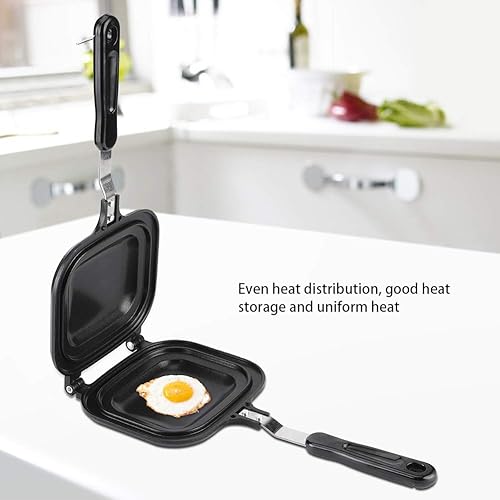 Poêle à frire, plaque de cuisson électrique double face, grille-pain à isolation thermique, grille-pain, accessoire de cuisine antiadhésif pour œufs au plat, œufs brouillés, faire des gâteaux, sandwi - Nail Gallerys