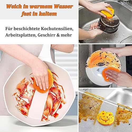 Lot de 5 Éponge Vaisselle Lavable Anti-Rayures Double Face, Eponge Magique Cuisine Température Sensible Éponge Réutilisableet Grattante Anti-Odeur - Nail Gallerys