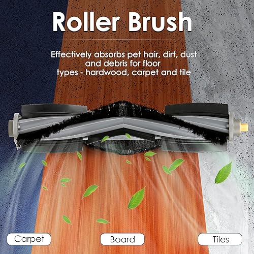 (4 Pièces) Compatible avec ECOVACS DEEBOT X1/ X1 Omni/ X1 Turbo/ X1 PRO Omni/ T10/ T10 Omni/ T10 Plus/ T20/ T20 Omni. Pièces de Rechange de la Brosse Principale, Accessoires Pour Aspirateur Robot - Nail Gallerys