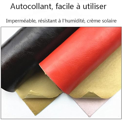 WYLNEP Patch Autocollant Cuir Couleur vin Rouge, 1 Patch de Réparation en Cuir PU Patch de Réparation Kit Premiers Soins pour Canapé de Siège de Voiture Meubles Vestes Sac À Main 50X138CM - Nail Gallerys