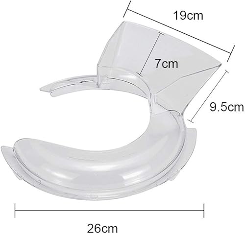 Kylewo Bouclier de coulée pour mélangeur 4.5 / 5QT, Couvercle d'agitateur en Plastique Transparent pour la coulée des pièces et Accessoires du Bouclier - Nail Gallerys