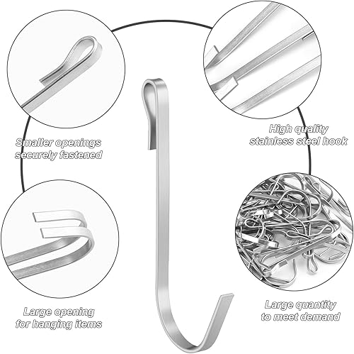 SHENGYIG Crochet s, 50 Pièce Crochet Inox, Forte Capacité Portante, Crochets pas de Bords Tranchants, Résistant L'usure Durable, Adapté Salon, Cuisine, Salle Bain, Chambre Coucher - Nail Gallerys