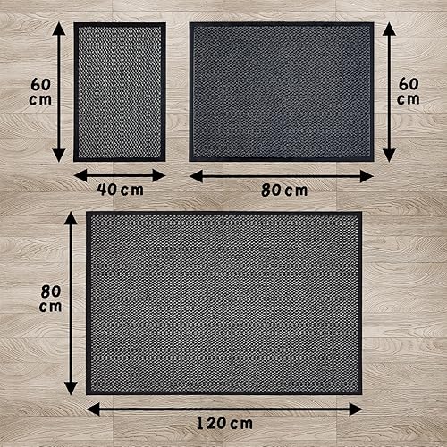 Flandria Tapis Entrée, Paillasson Anti-Poussière Antidérapant- Tapis Porte Intérieur Extérieur 40x60 cm Anthracite - Nail Gallerys