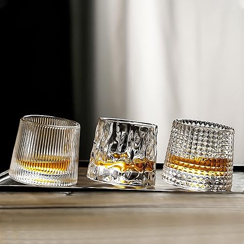 INIFLM Lot de 3 verres à whisky en cristal de 150 ml avec fond sphérique - Verre à cocktail à l'ancienne - Nail Gallerys