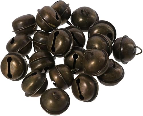 YYlingx Lot de 20 clochettes vintage - 22 mm - Ton cuivre antique - Pour colliers d'animaux de compagnie, décorations d'arbre de Noël, fête, activité sur le thème de l'école et travaux manuels - Nail Gallerys