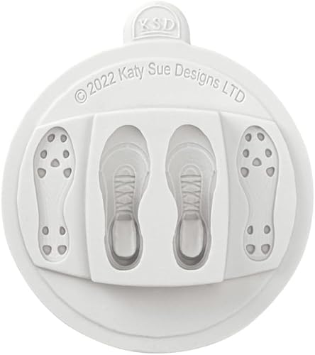 Katy Sue Moule en silicone en forme de chaussure de football pour décoration de gâteaux et travaux manuels – Fait une paire de chaussures de football cloutées 3D 40 mm x 14 mm - Nail Gallerys